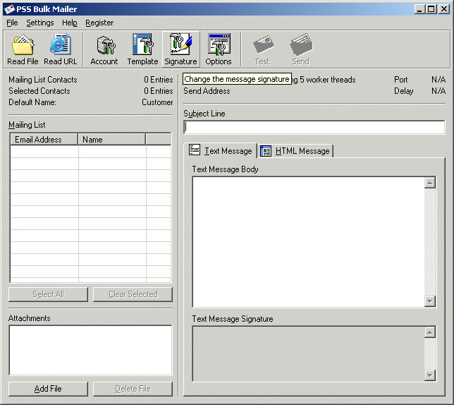 PSS Bulk Mailer Screenshot